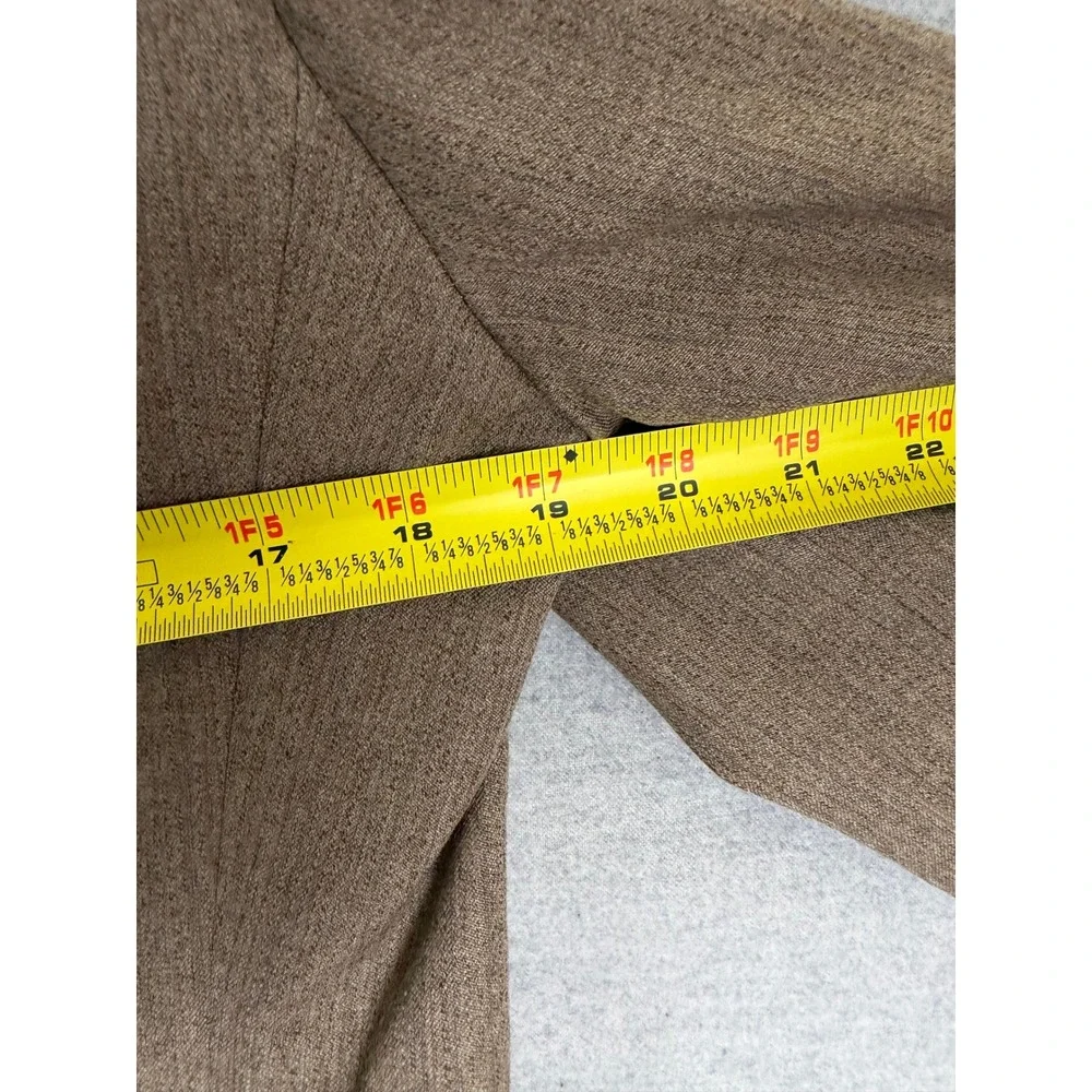 Etienne Caron Mens 38S Brown Pure Wool Pinstripe 2 Button Blazer Sport Coat